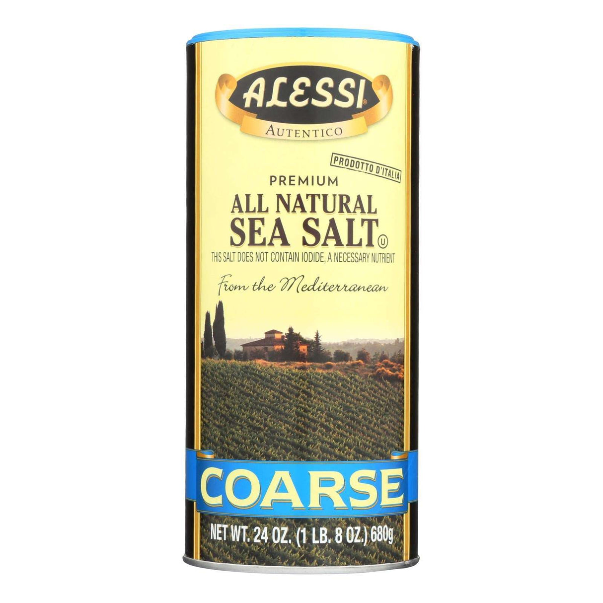 Alessi Coarse Mediterranean Sea Salt, 24 Oz. (Pack of 6) - Cozy Farm