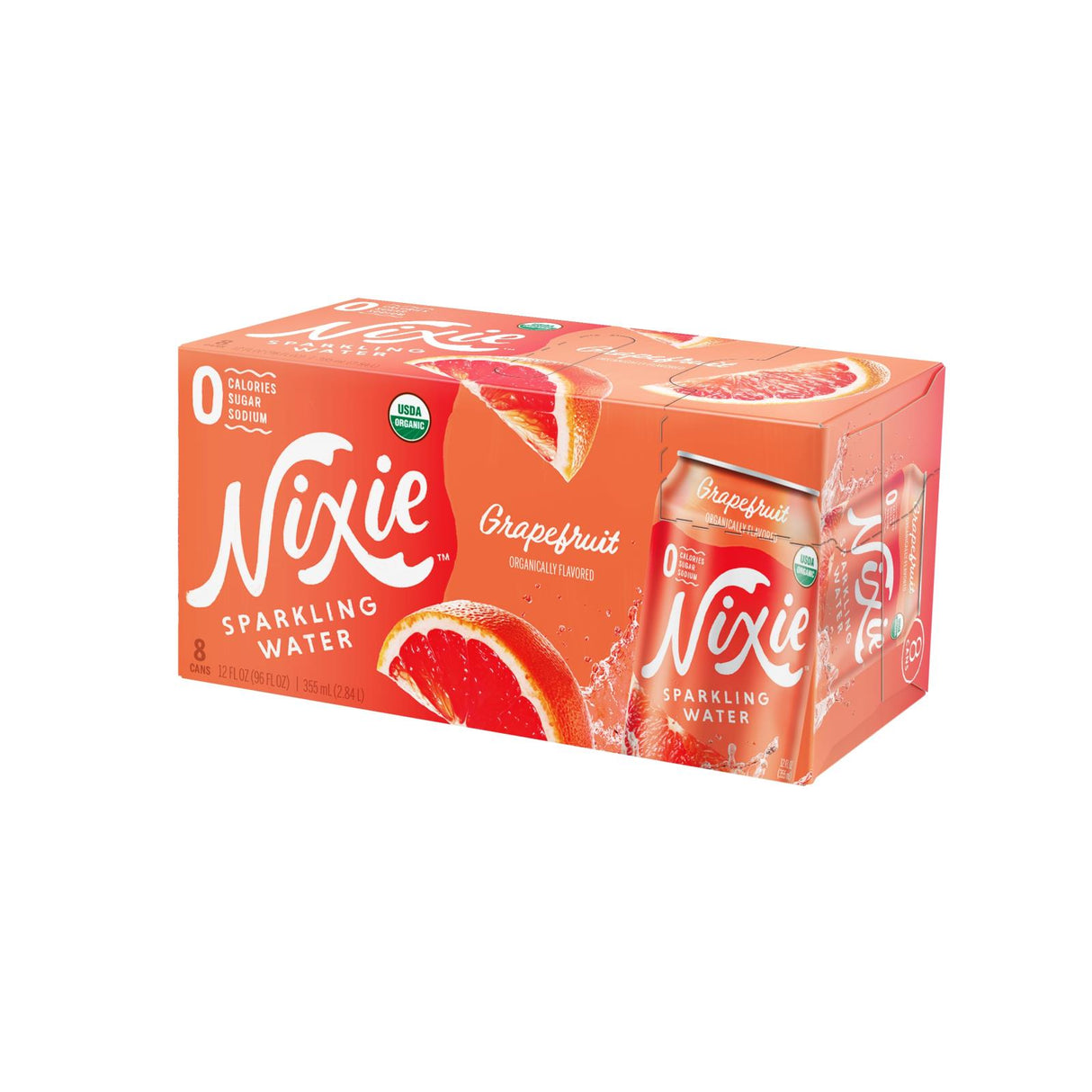 Nixie Grapefruit Sparkling Water - 8-Pack of 12 fl oz Cans - Cozy Farm