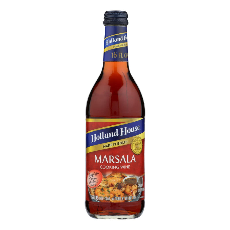 Holland House Marsala Cooking Wine - Rich Flavorful, Ideal for Cooking Sauces, 16 fl oz, 12 per Case - Cozy Farm 