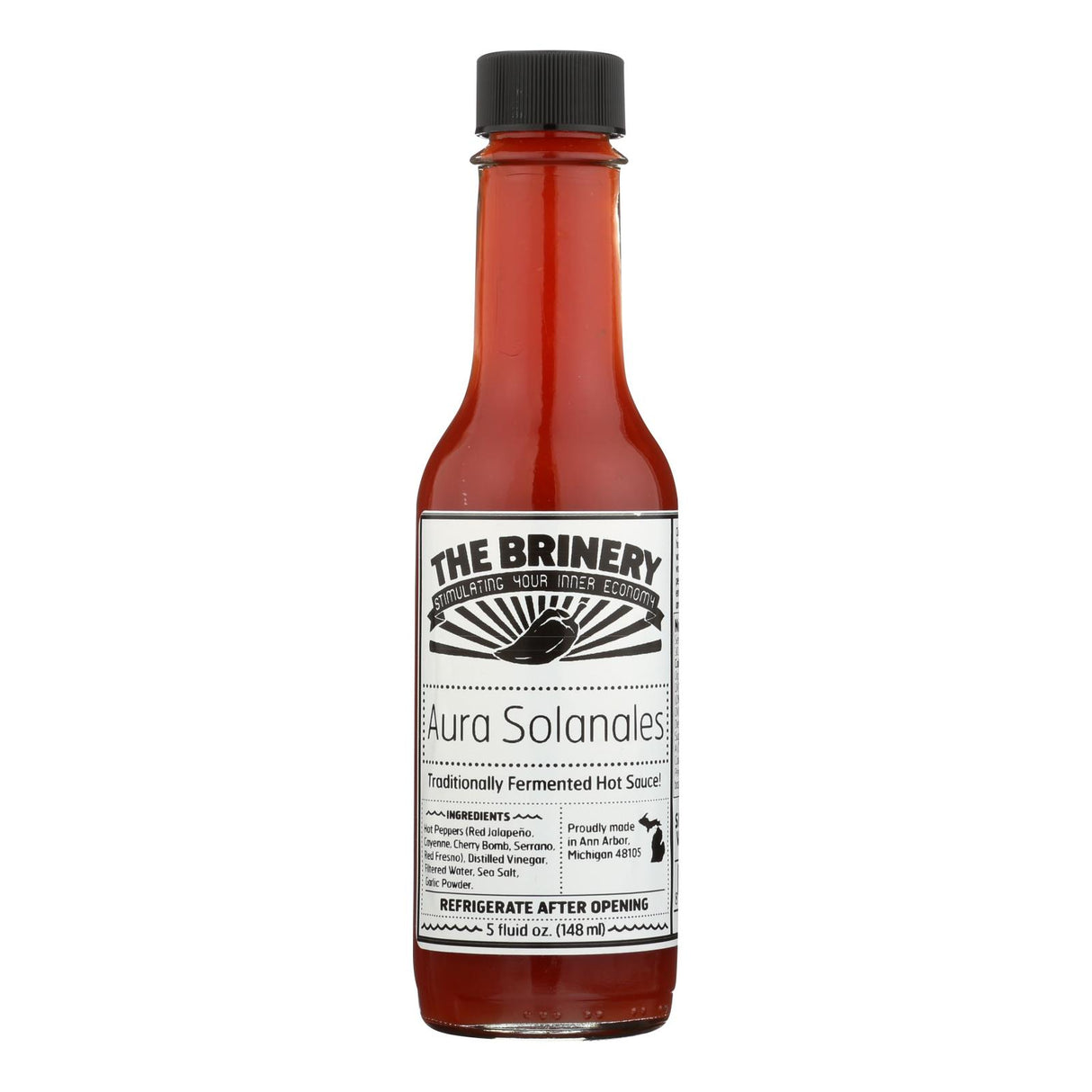The Brinery Hot Louisiana Style Sauce (Pack of 12 - 5 Fz. Each) - Cozy Farm