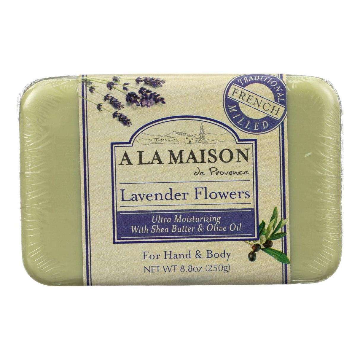 A La Maison Lavender Flowers Scented Bar Soap (8.8 Oz) - Cozy Farm