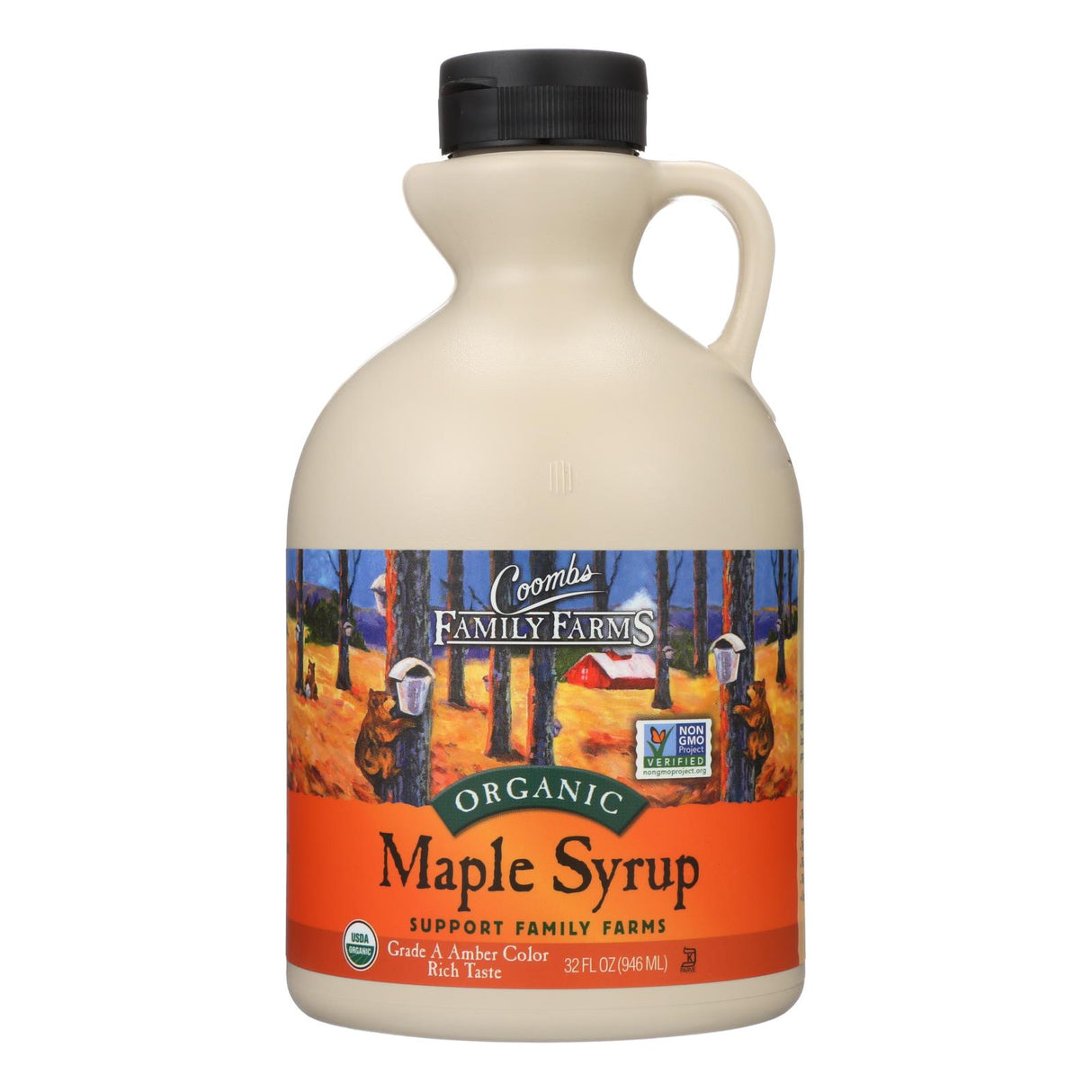 Coombs Family Farms Organic Maple Syrup: Pure Sweetness for a Healthy Life - Case of 6 - 32 fl oz - Cozy Farm