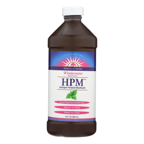 Heritage Products Hydrogen Peroxide Mouthwash, Wintermint Flavor, 16 Fl Oz - Cozy Farm 