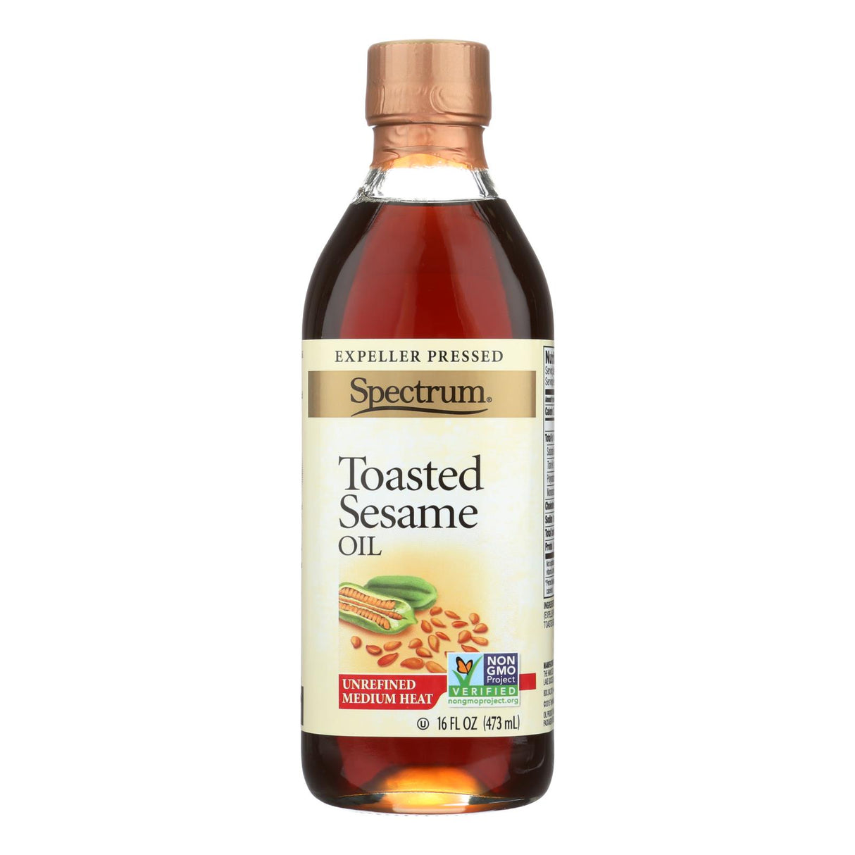 Spectrum Naturals Roasted Toasted Sesame Oil - 16 Fl Oz. - Cozy Farm