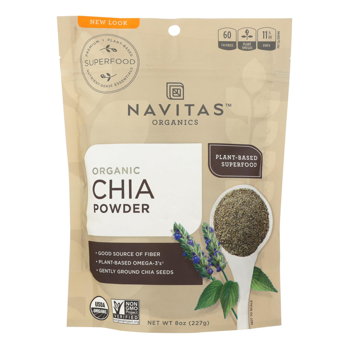 Navitas Naturals Organic Chia Seed Powder: Superfood Powerhouse (12 x 8 Oz) - Cozy Farm