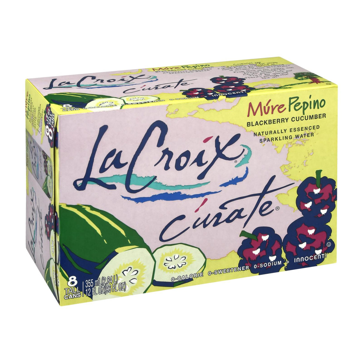 Lacroix Sparkling Water - Mure Pepino - 8 Fl Oz (Pack of 3) - Cozy Farm