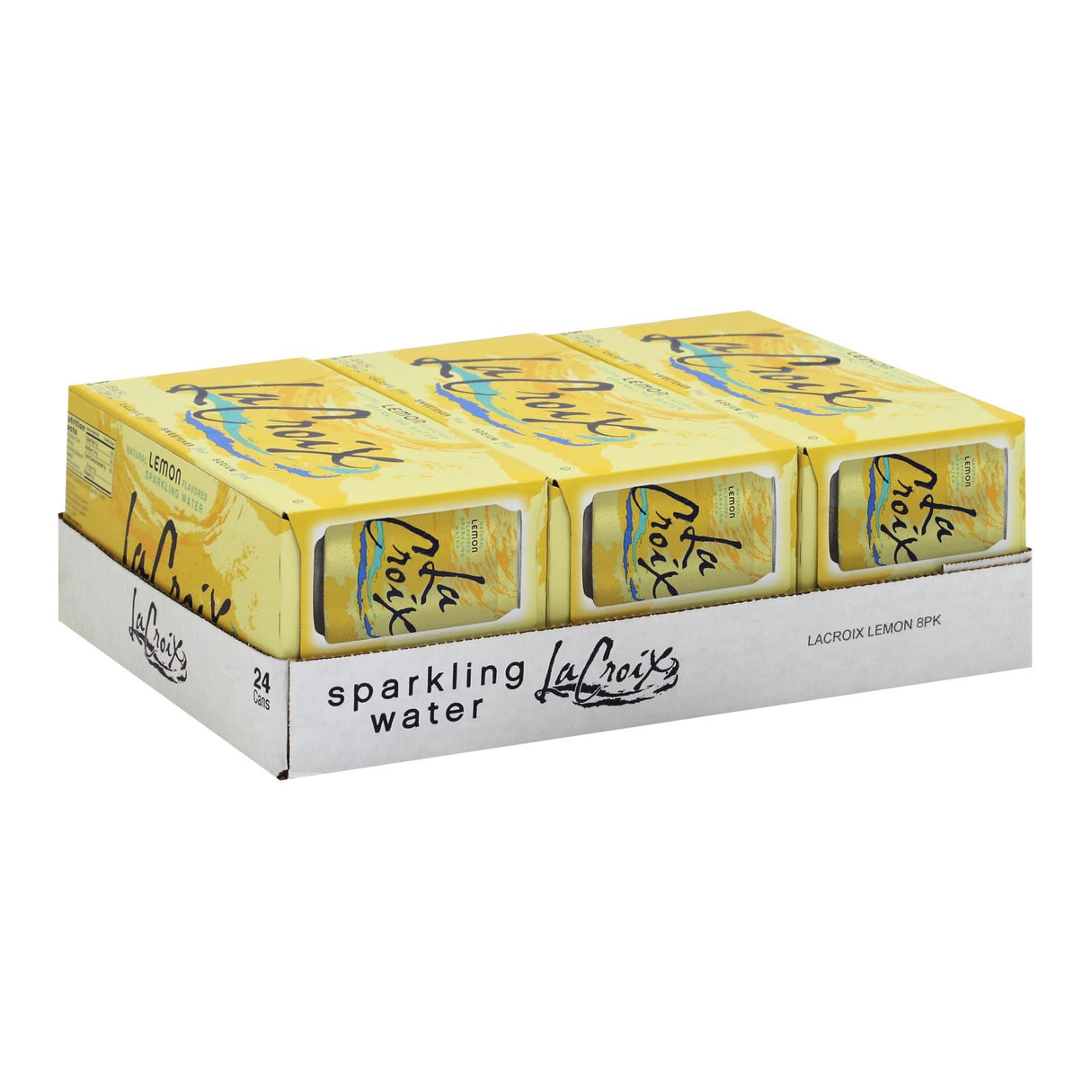 Lacroix Sparkling Water, Lemon, 3-Pack (12 Fl Oz Each) - Cozy Farm