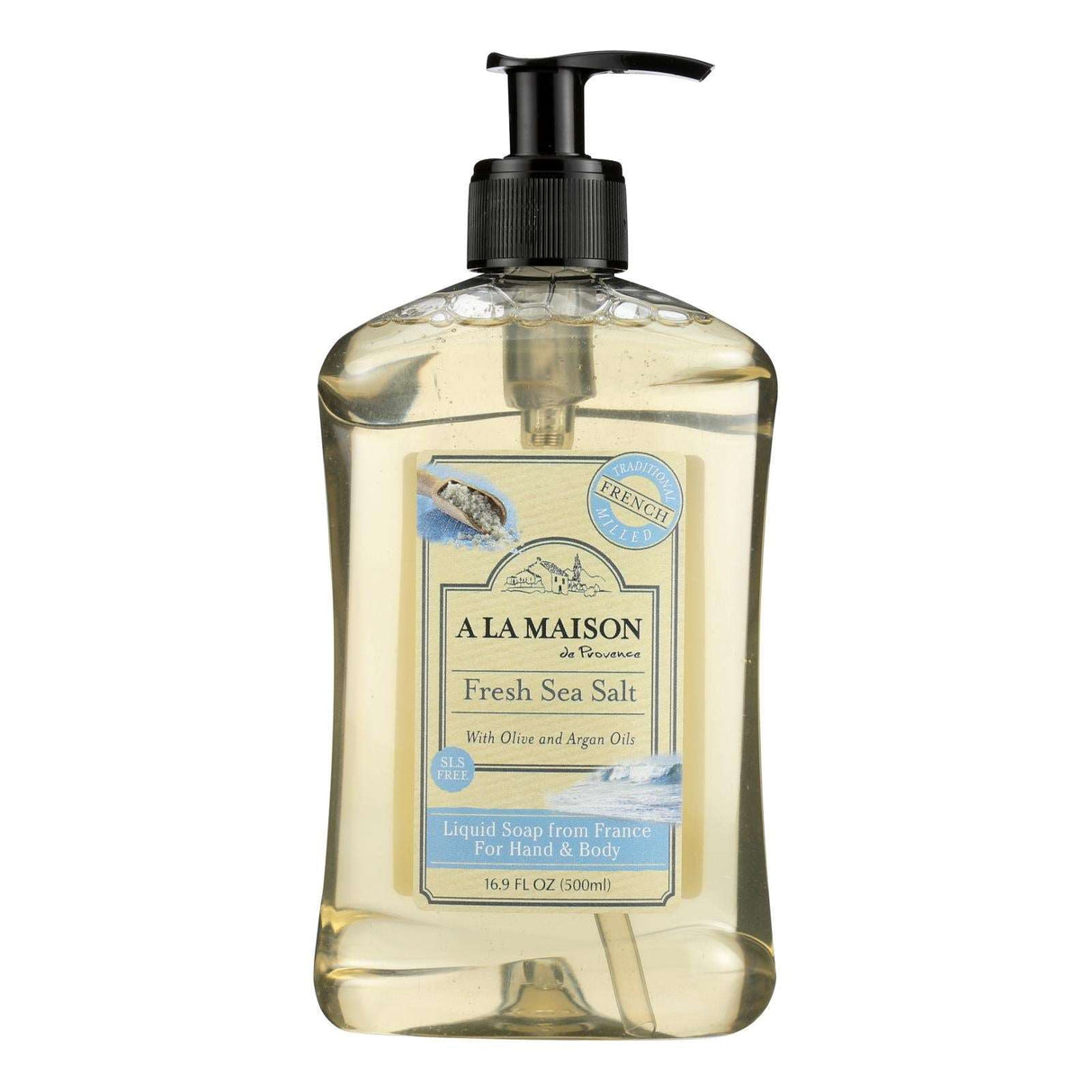 A La Maison French Liquid Soap - Fresh Sea Salt, 16.9 Oz - Cozy Farm