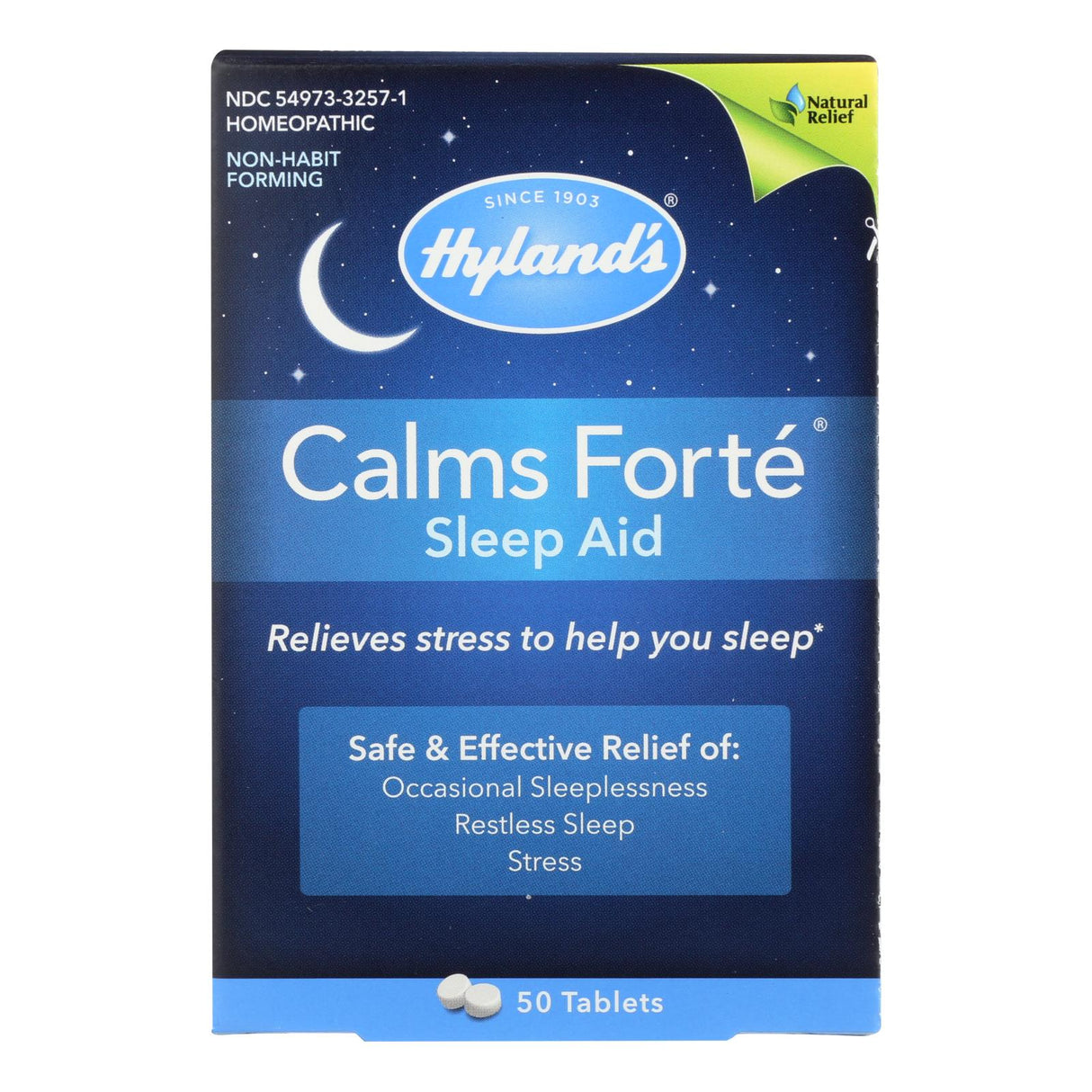 Hyland's Calms Forte Sleep Aid Tablets for Restful Sleep (50 ct) - Cozy Farm