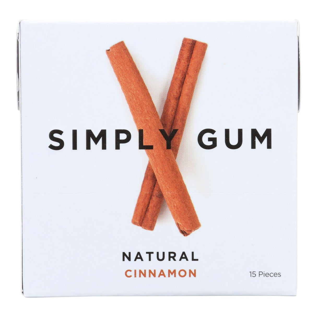 Simply Gum All Natural Gum - 15 Count Cinnamon - Case of 12 - Cozy Farm