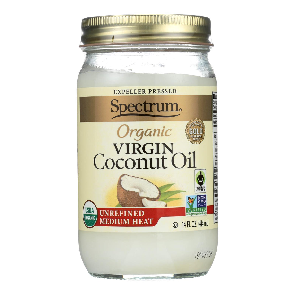 Spectrum Naturals Organic Virgin Coconut Oil, 14 Fl Oz (Pack of 12) - Cozy Farm
