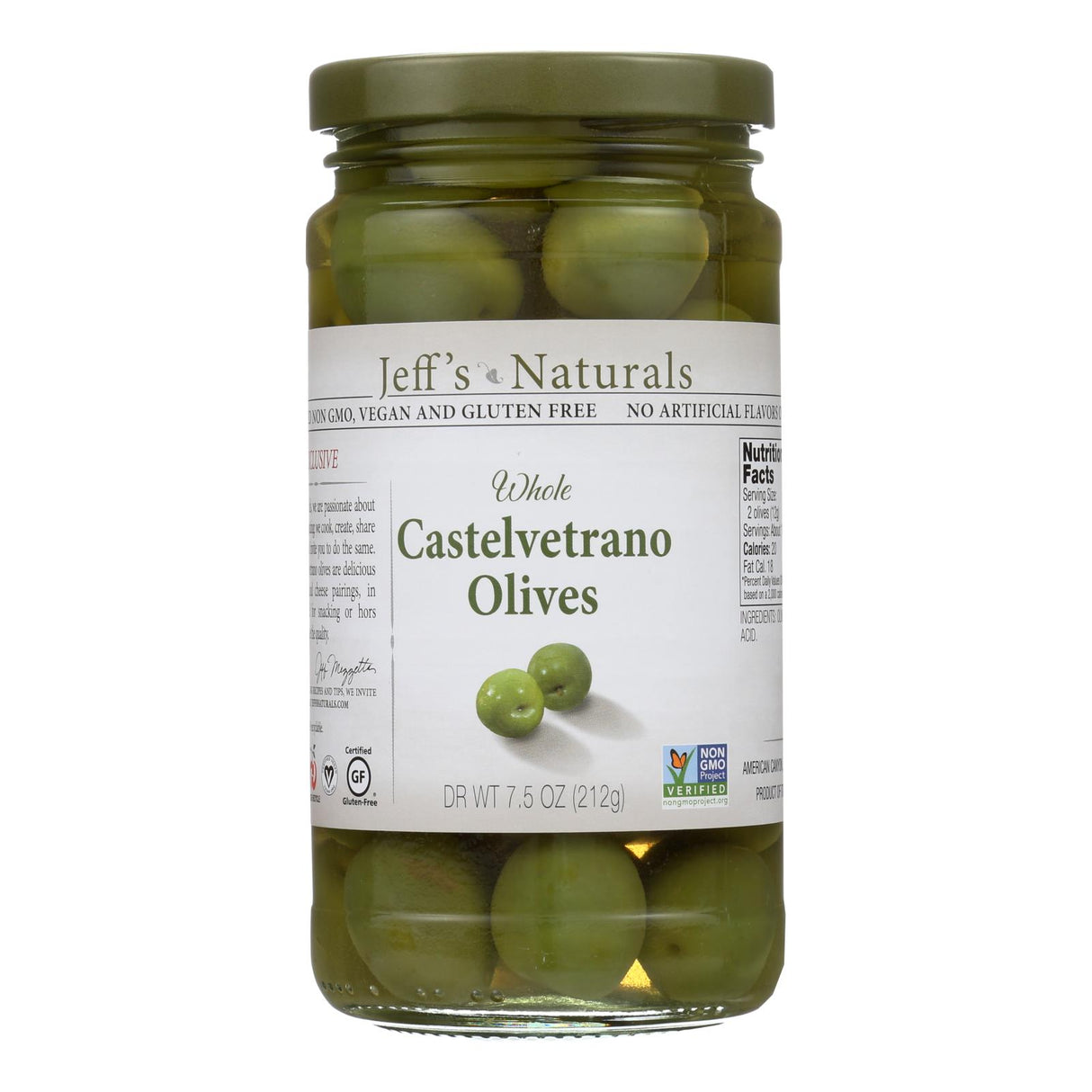 Jeff's Castelvetrano Olives, Premium European Quality (Pack of 6 - 7.5 Oz.) - Cozy Farm