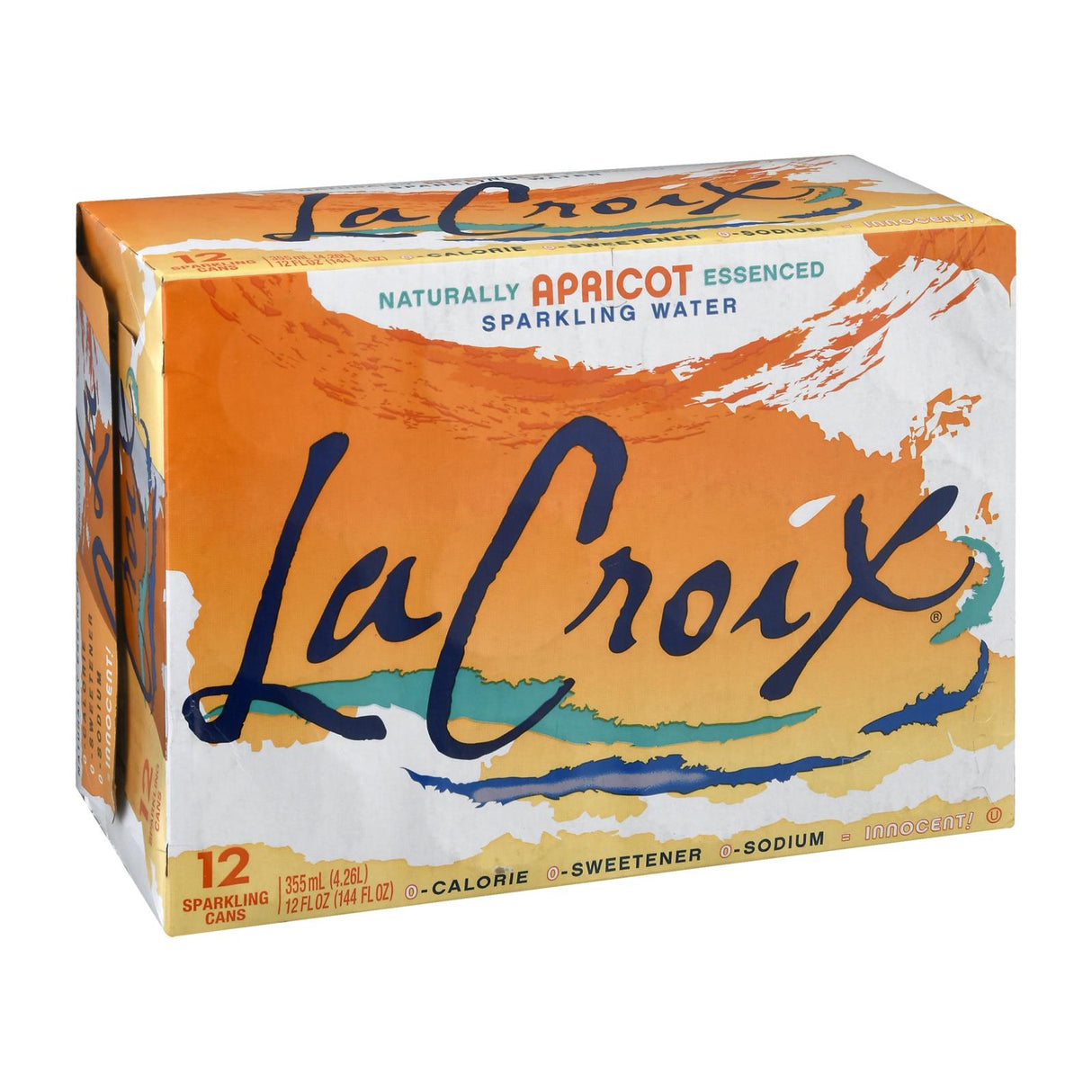 Lacroix Apricot Sparkling Water, 12 Fl Oz, Case of 2 - Cozy Farm