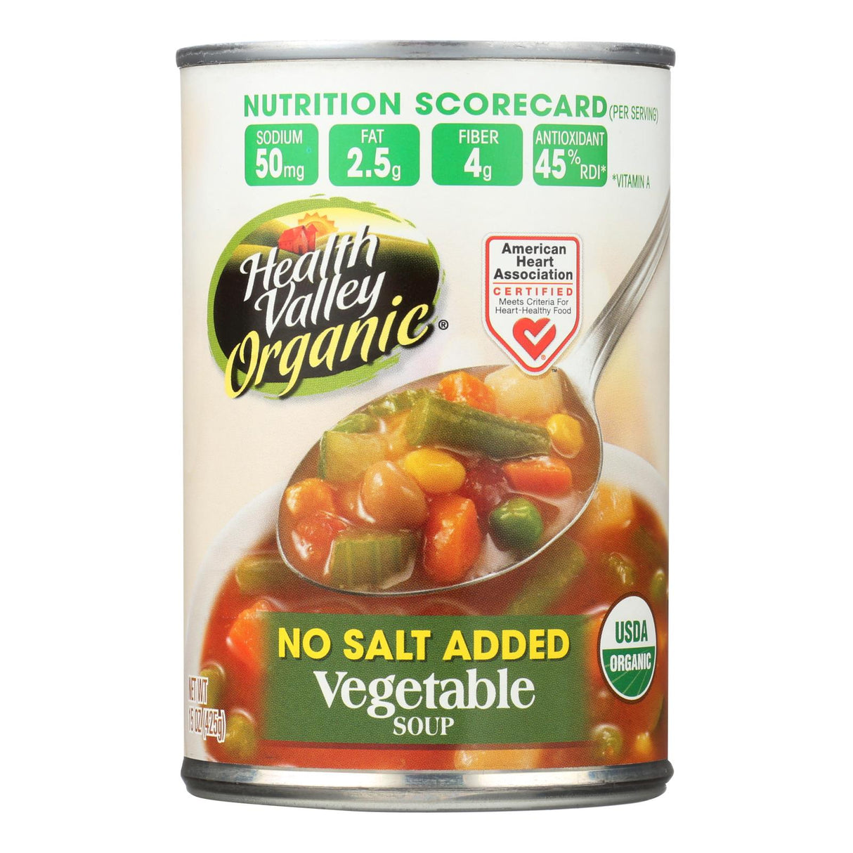 Health Valley Organic Soup, Vegetable No Salt Added, 15 Oz., Case of 12 - Cozy Farm