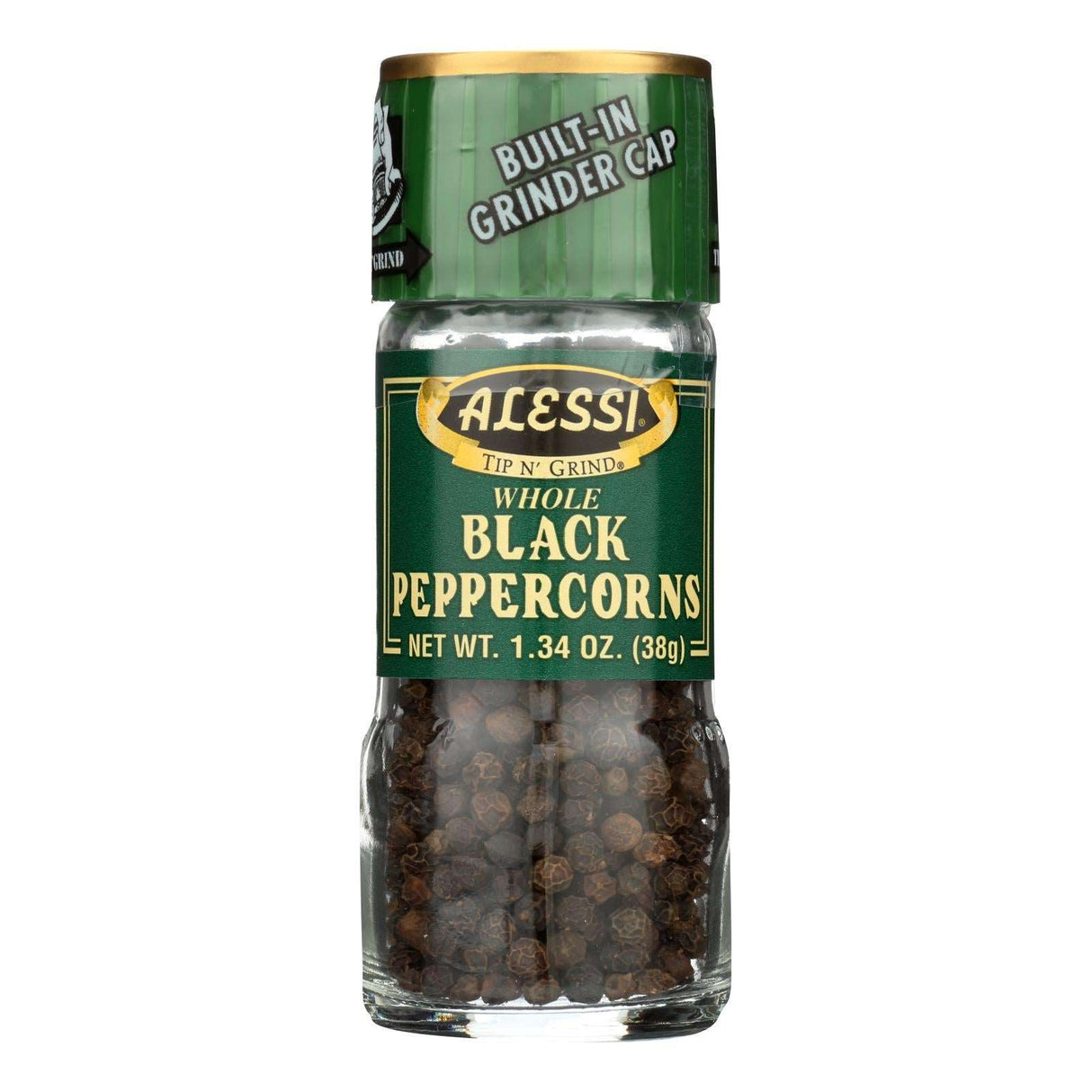 Alessi Premium Black Peppercorns (Pack of 6 - 1.34 Oz.) - Cozy Farm