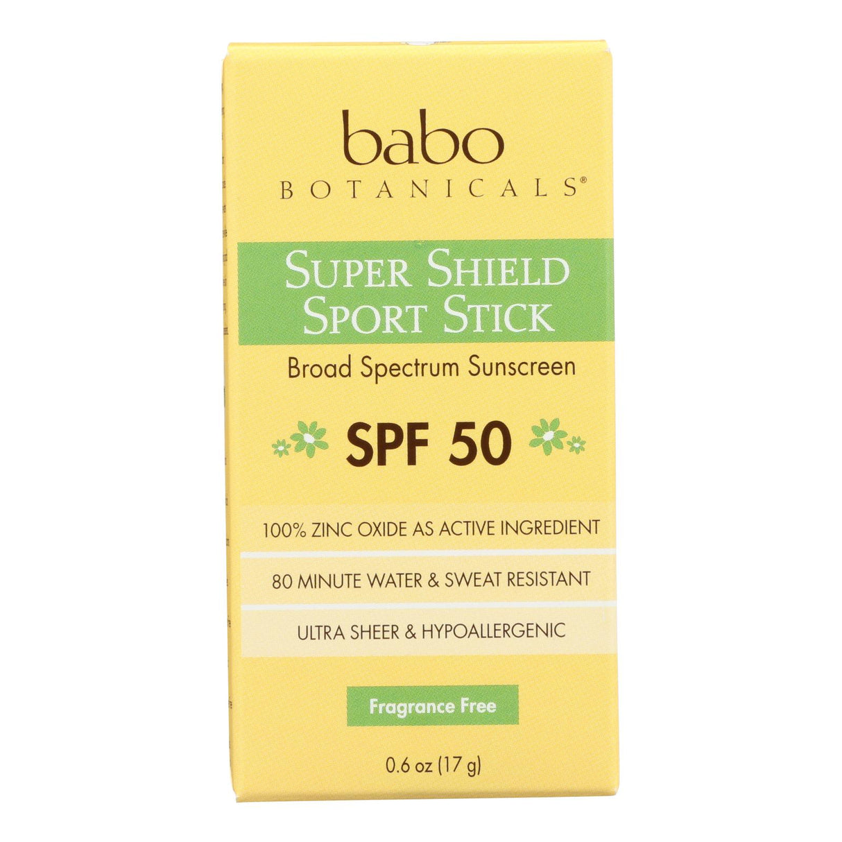 Babo Botanicals Fragrance-Free Sunscreen - .6 Fl Oz - Cozy Farm