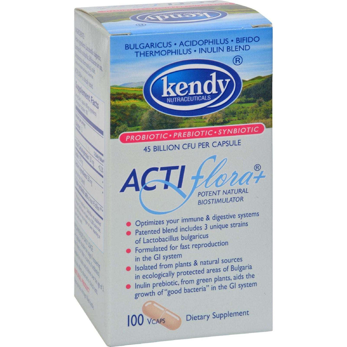 Actiflora Plus Prebiotic, Probiotic & Symbiotic by Kendy USA (100 Capsules) - Cozy Farm