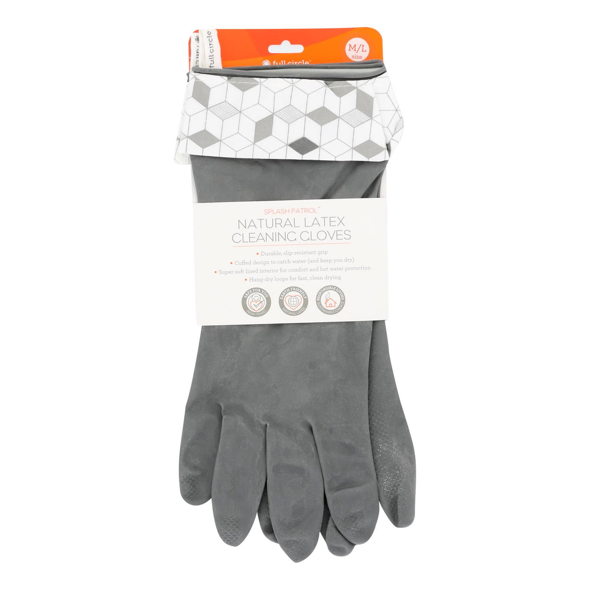 Full Circle Home Splash Patrol Eco-Friendly Gloves - Value Pack of 6 - Medium/Large - Cozy Farm