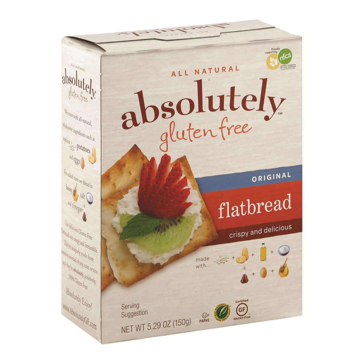 Absolutely Gluten Free Flatbread - 5.29 Oz. Pack of 12 - Cozy Farm