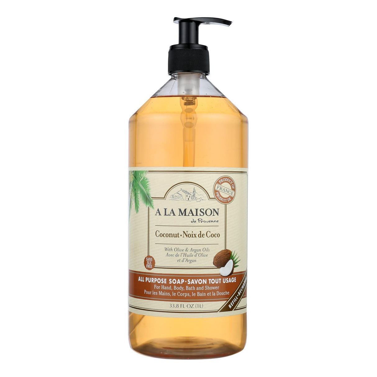 A La Maison Coconut Liquid Hand Soap, 33.8 fl. oz. - Cozy Farm