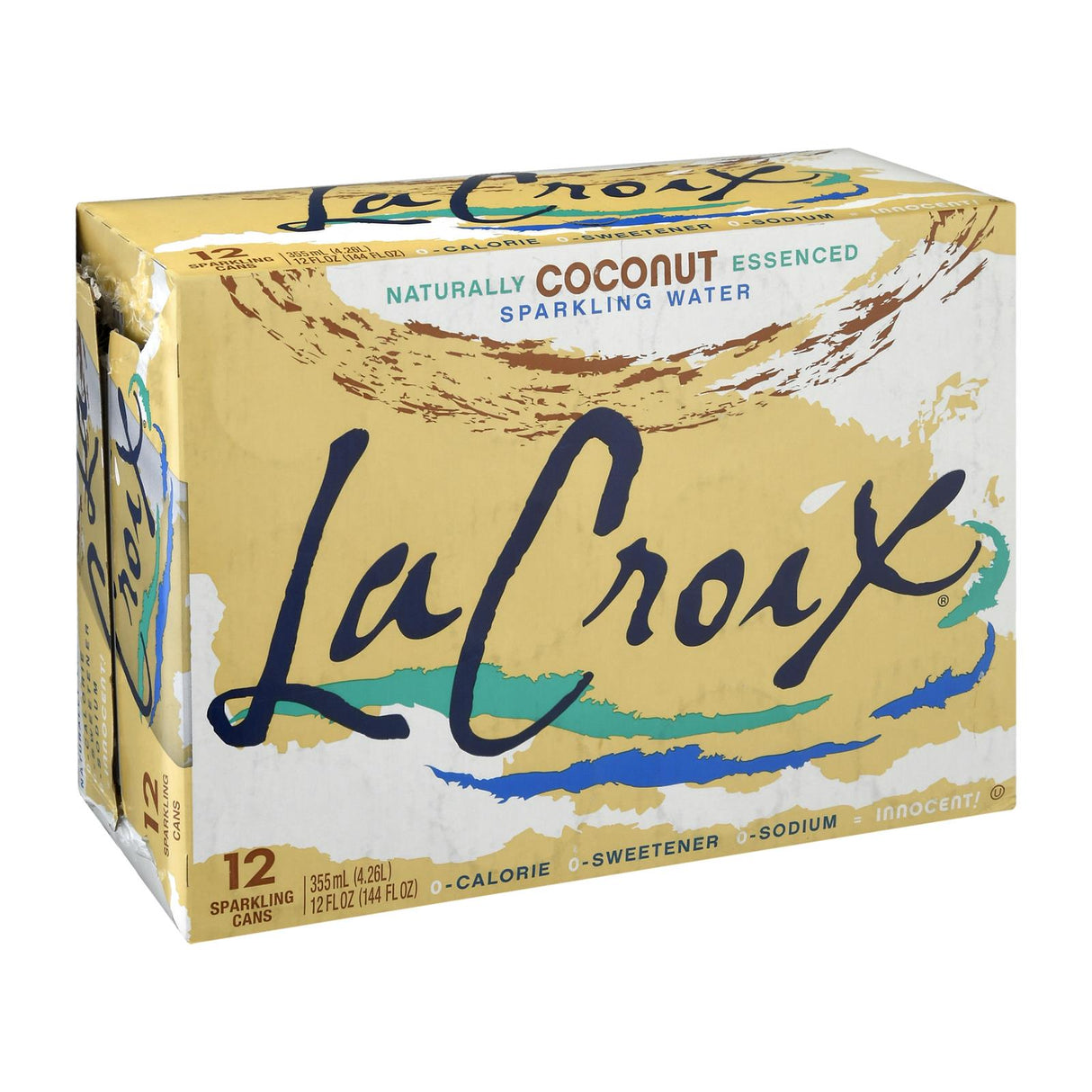 Lacroix Sparkling Water, Coconut Flavor, Case of 2, 12 fl oz Cans - Cozy Farm