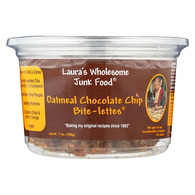 Laura's Wholesome Junk Food Cookies - Oatmeal Chocolate Chip - 7 Oz - Case of 6 - Cozy Farm 