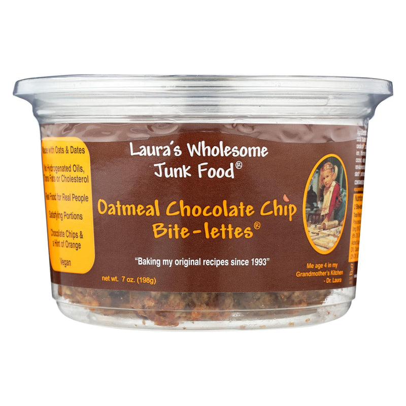 Lauras Wholesome Junk Food Cookies - Oatmeal Chocolate Chip - 7 Oz - Case of 6 - Cozy Farm 