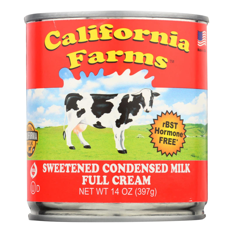 California Farms Sweetened Condensed Milk, 14 Fl Oz. Case of 24 - Cozy Farm 