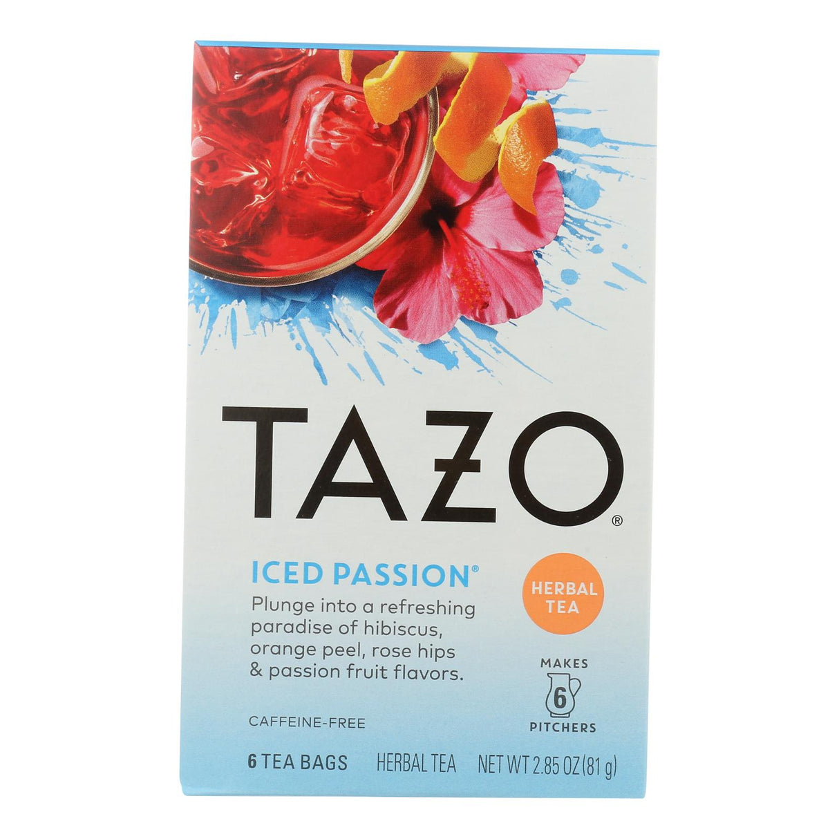Tazo Tea Herbal Iced Passion (Pack of 4 - 6 Bags) - Cozy Farm
