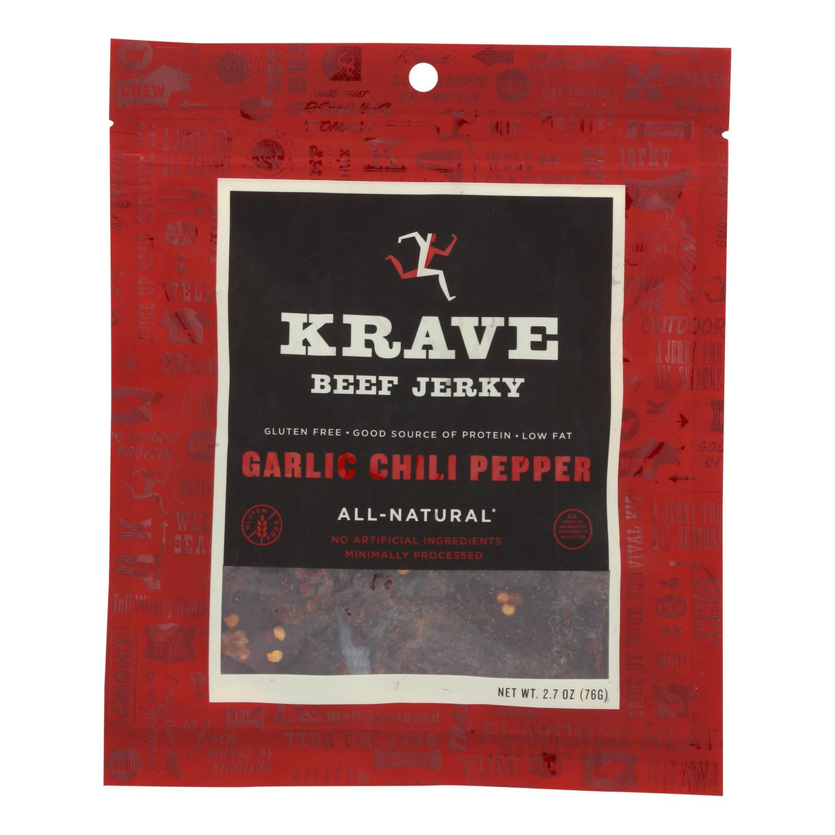 Krave Beef Jerky: Garlic Chili Pepper Delight (8-Pack, 2.7 Oz. Each) - Cozy Farm