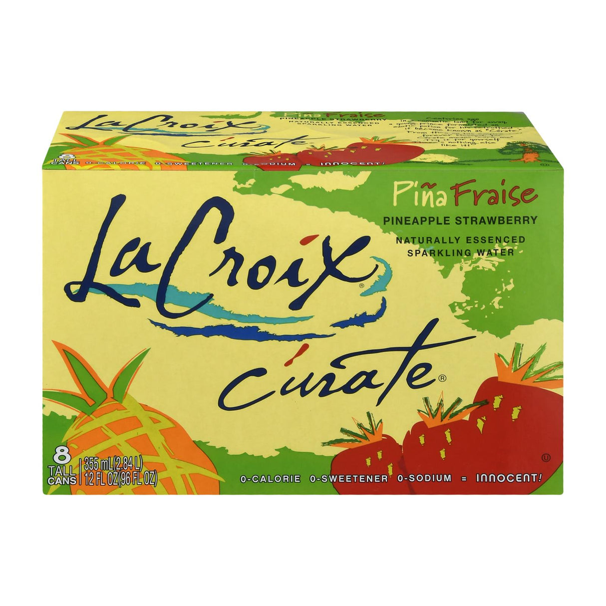 Lacroix Sparkling Water - Pina Fraise - 12 Fl Oz. - Case of 3 Bottles - Cozy Farm