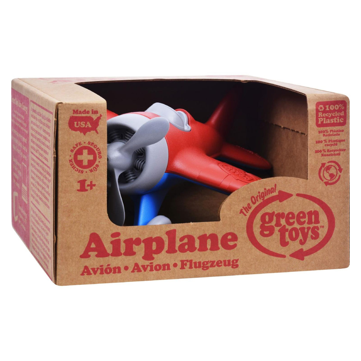 Green Toys Airplane - Red - Cozy Farm