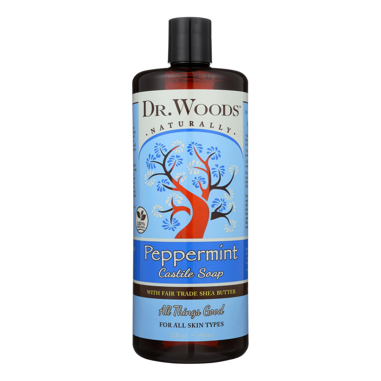 Dr. Woods Peppermint Shea Pure Castile Soap - 32 Fl Oz - Cozy Farm