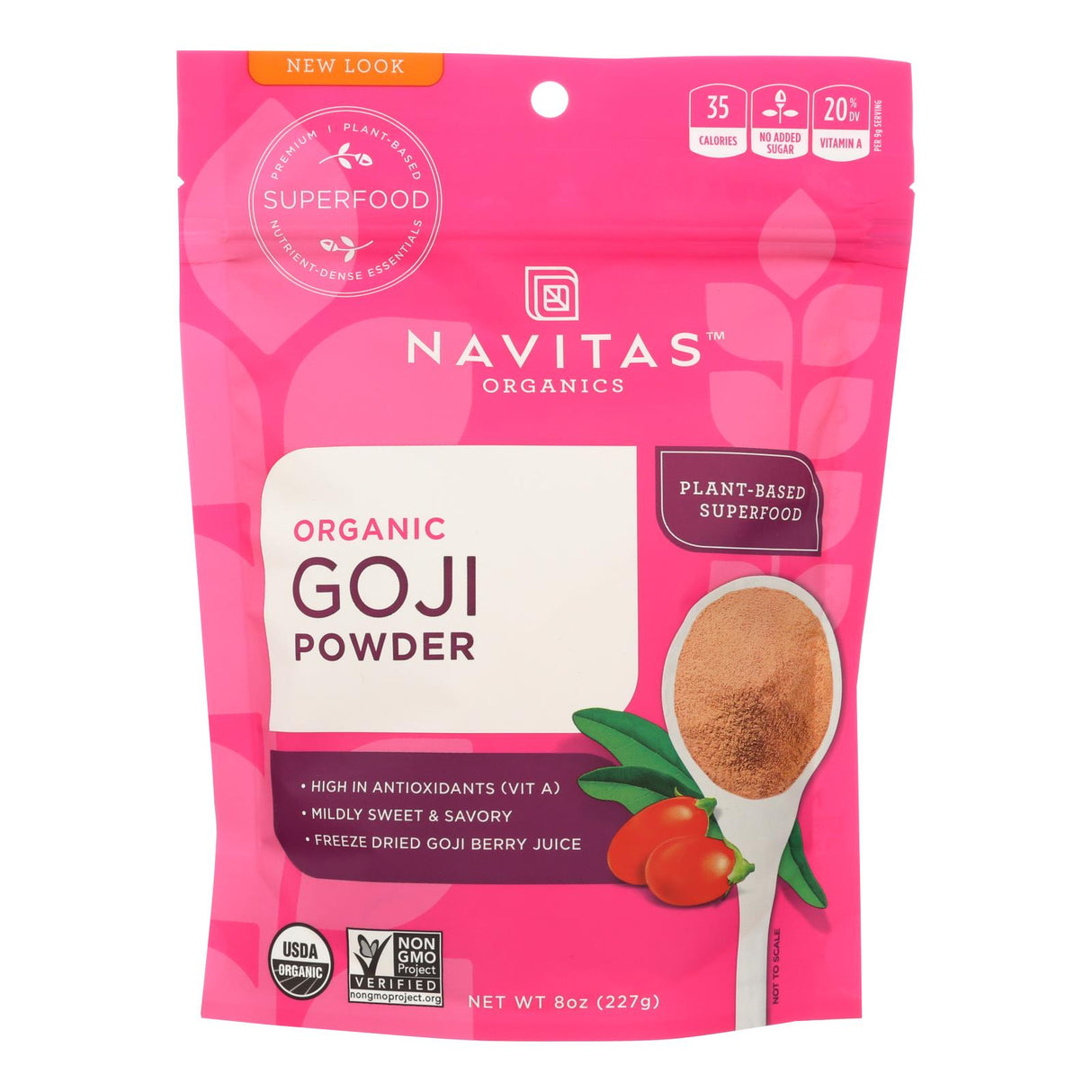 Navitas Naturals Organic Goji Berry Powder, Freeze-Dried, 8 Oz. (Pack of 12) - Cozy Farm 