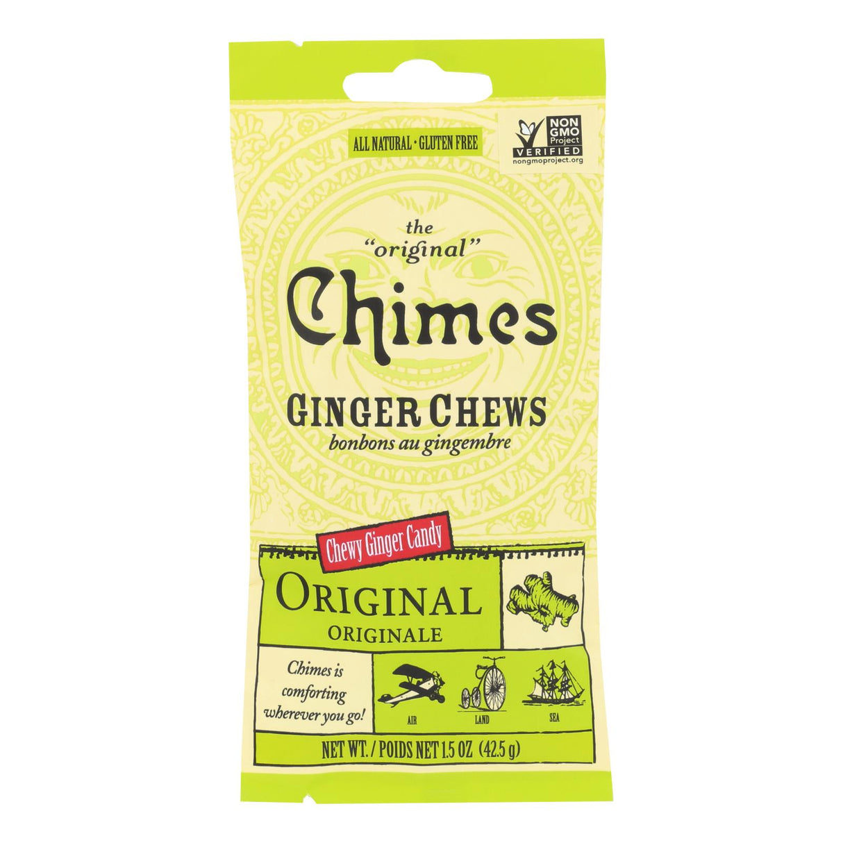 Chimes Original Refreshing Ginger Chews - 12-Pack, 1.5 Oz. Each - Cozy Farm