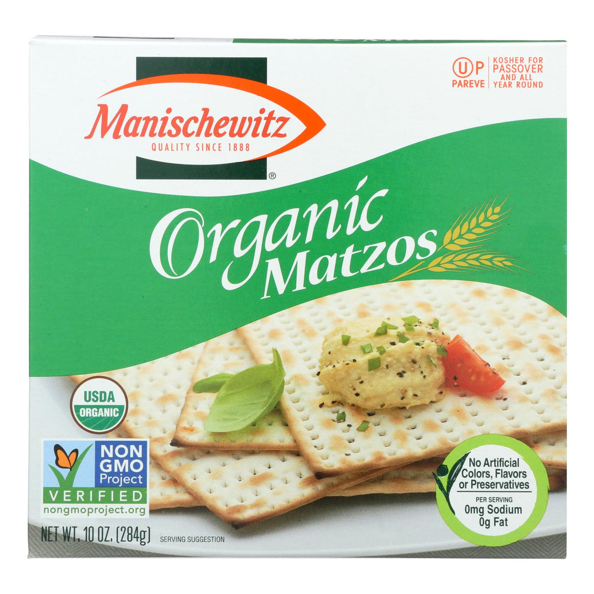 Manischewitz Organic Matzo, 10 Oz. Pack of 12 - Cozy Farm