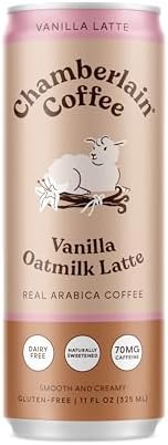 Chamberlain Coffee - Oat Milk Latte Brown Sugar, 11 fl oz (Pack of 12) - Dairy-Free Coffee