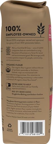 King Arthur 100% Whole Wheat Flour, Case of 12 (2 lb bags)