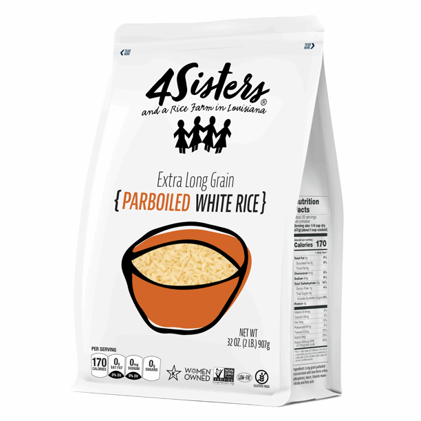 4 Sisters Rice Xtra Lg Parboiled - Case of 6 - 2 lb"