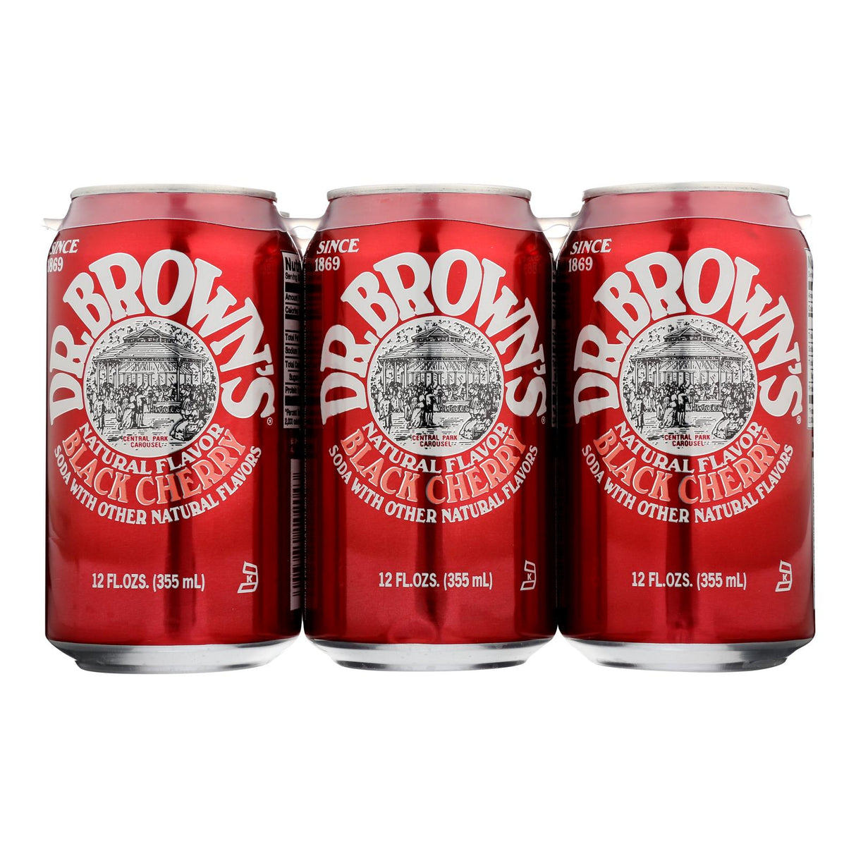 Dr. Brown's Black Cherry Soda - 4 Pack of 6-Oz. Cans - Cozy Farm