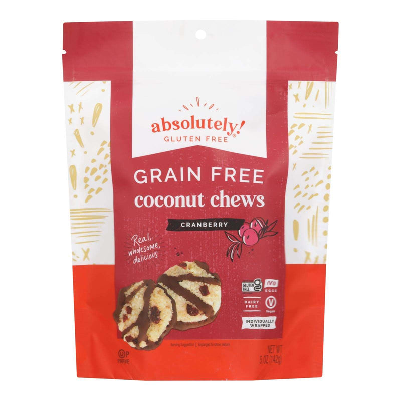Absolutely Gluten Free Chews: Coconut, Cranberry & 5 Oz (Pack of 12) - Cozy Farm 