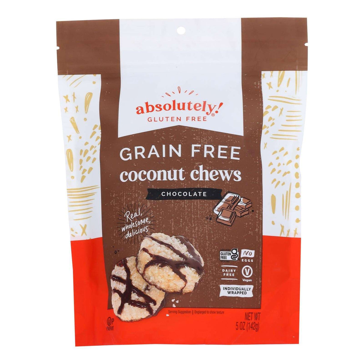 Absolutely Gluten Free Coconut and Cocoa Nib Chews (Pack of 12) - 5 Oz - Cozy Farm