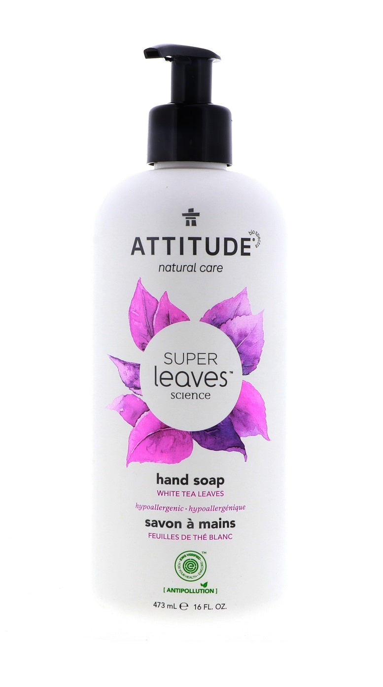 Attitude Gentle Hand Soap, White Tea Leaves, 16 Oz - Cozy Farm