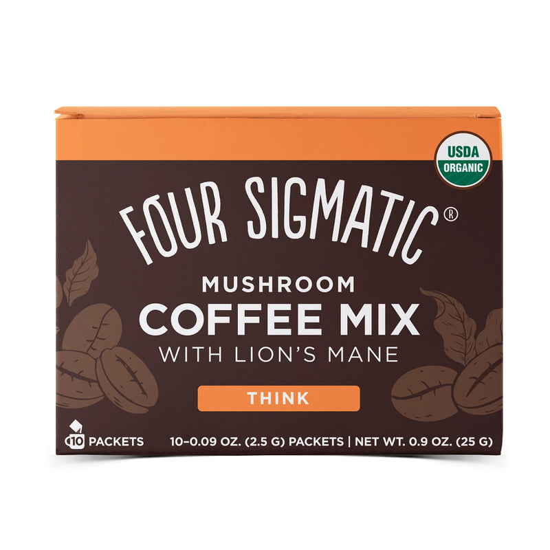 Four Sigmatic Mushroom Coffee (10ct) - Lion's Mane & Chaga for Focus & Immunity - Cozy Farm 