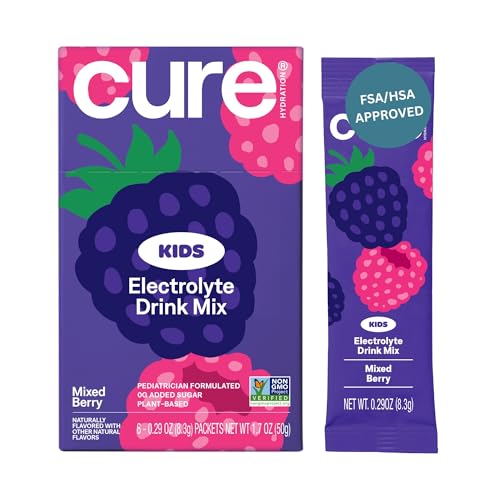 Cure Hydration Kids - Mixed Berry Electrolyte Drink, 1.7 oz (Each) - Hydration for Kids