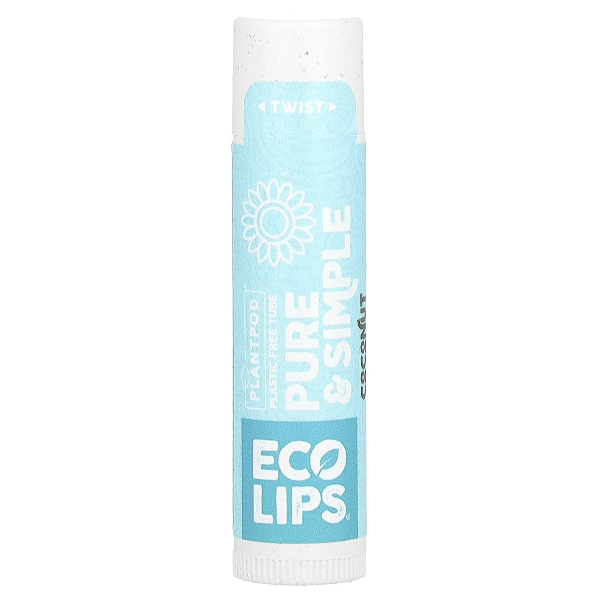 Ecolips - Pure & Simple Coconut Lip Balm, 0.15 oz (Pack of 24) - Organic Lip Protection