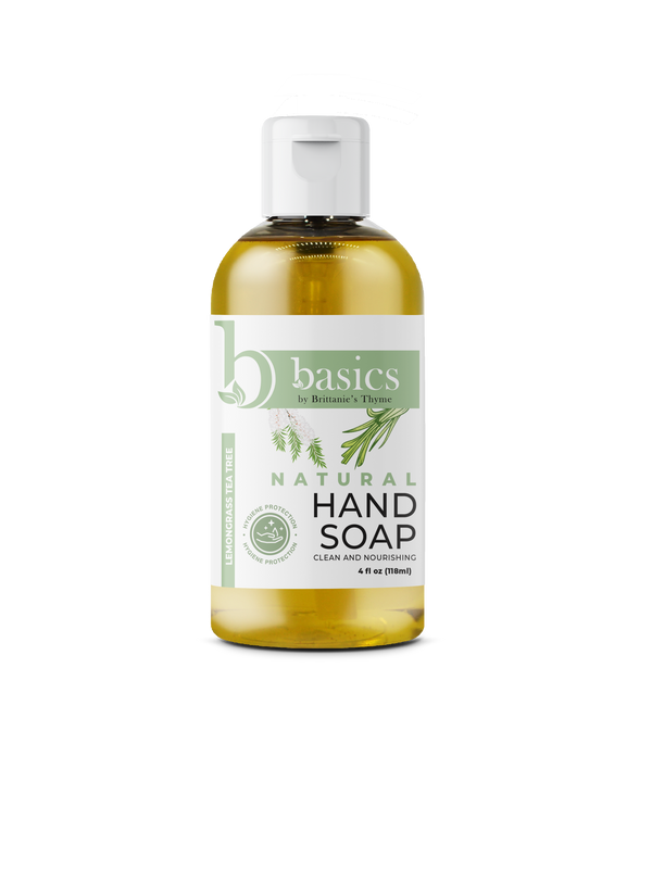 Brittanie's Thyme - Hand Soap Basics Lemongrass Tea tree 4 fl oz - Pack of 3