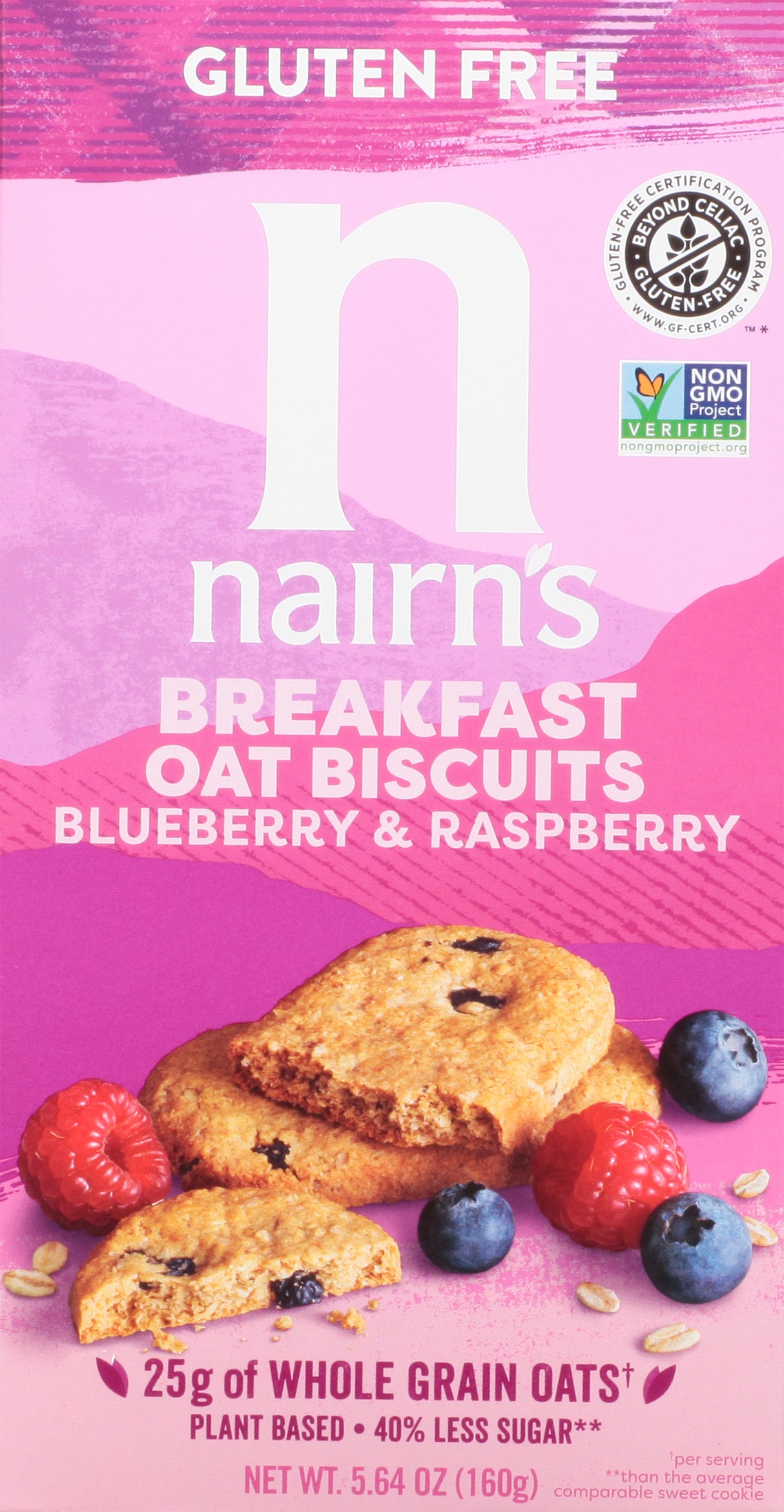 Nairn's Blueberry and Raspberry Oat Biscuits (Case of 6 x 5.64 Oz) - Cozy Farm