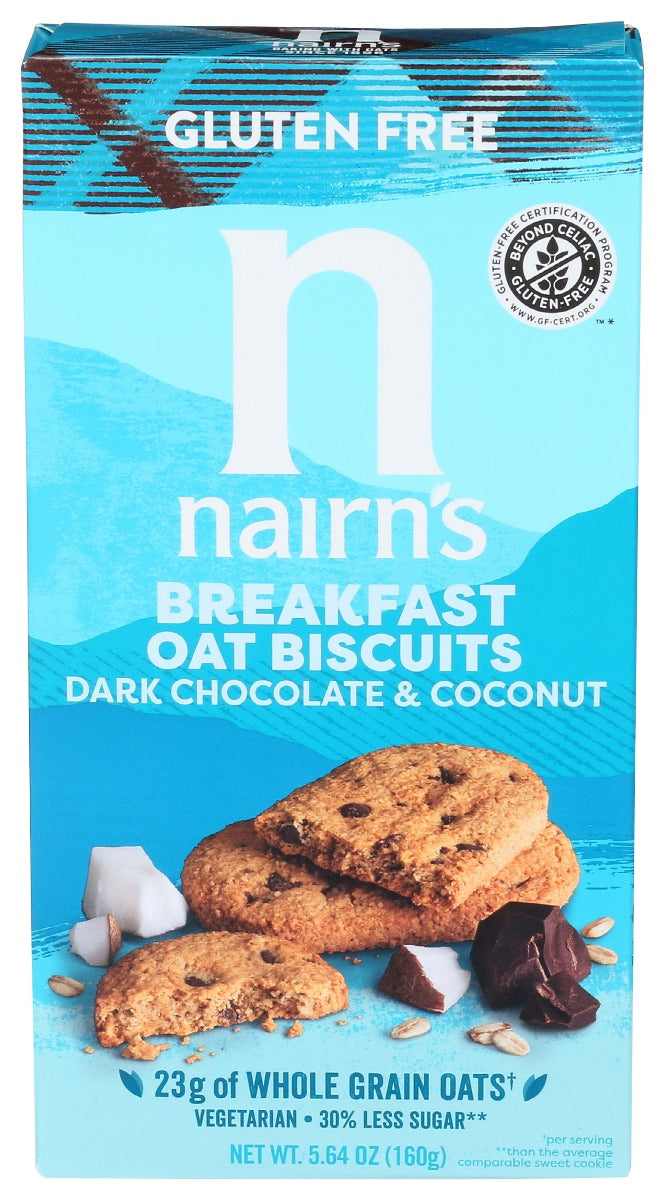 Nairn's Chocolate & Coconut Biscuits - 5.64 Oz Pack of 6 - Cozy Farm
