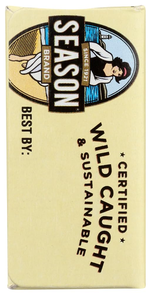 Season Brand Skinless & Boneless Sardines in Pure Olive Oil, 3.75 oz., Case of 12